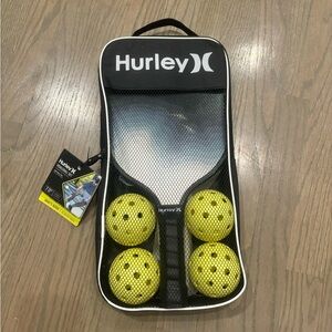 Hurley 7-piece pickleball set in black blue  and white
